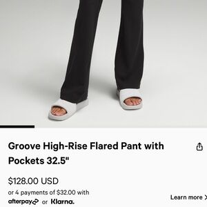 Lululemon groove high rise pant with pockets